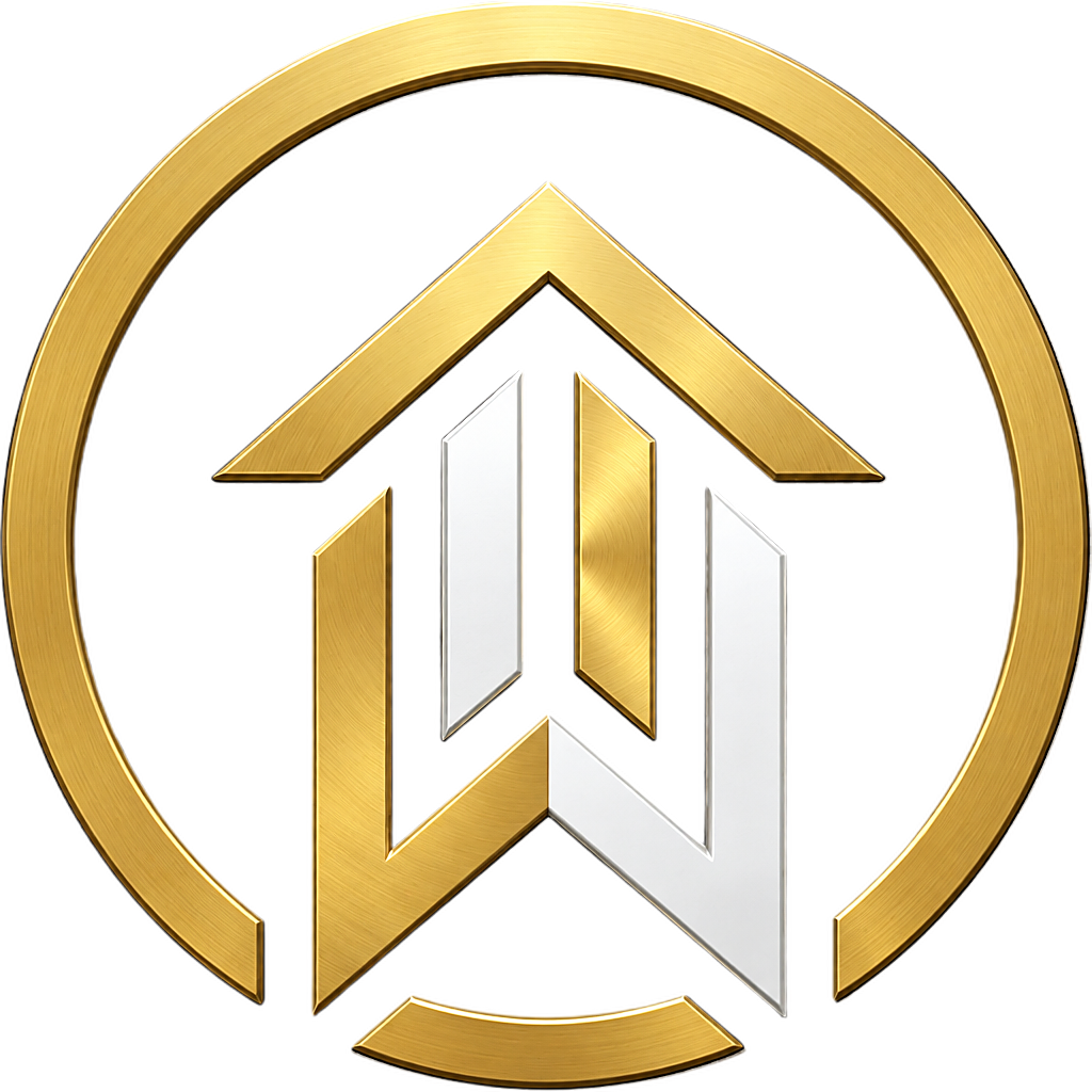 Logo Biura Rachunkowego Kreator – złoty emblemat z monogramem